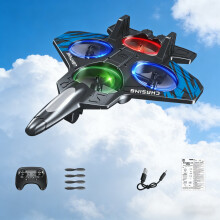 Chasing Lightning RC-vliegtuig – Stuntvliegtuig van schuim met LED-verlichting, ingebouwde batterij, gemakkelijk te vliegen binnen/buiten (1 set)