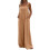 Women's wide leg sleeveless jumpsuit polyester high waist 1