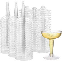 75-pakning 4oz plast champagne coupéglass