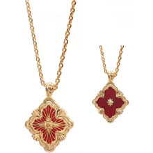 Conjunto de joias Gold Clover para mulheres, banhado a ouro 18K, 3 peças.