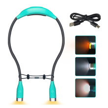 Lampe de cou LED rechargeable par USB, 3 niveaux de luminosité