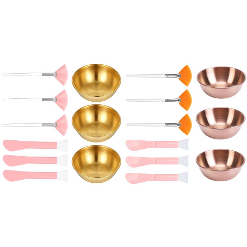 9 pieces Travel Friendly Compact Mask Tool Set Suitable-gold 1