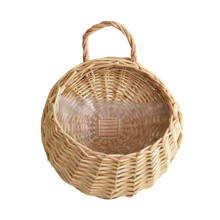 Kézzel készített, szőtt, természetes szálas függőkosár, 1 darab