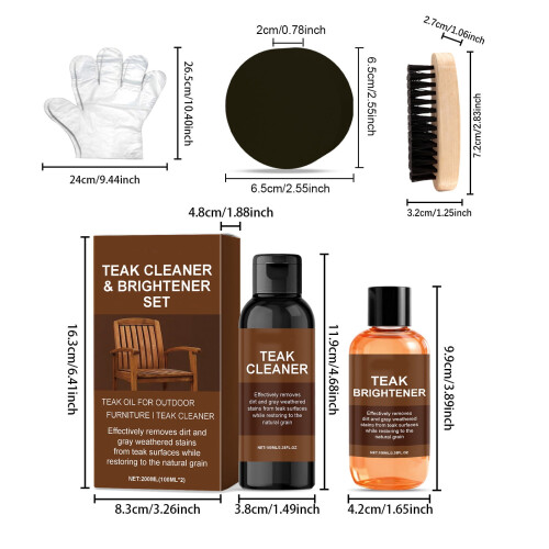 Teak Cleaner Brightener Set 100ml 2