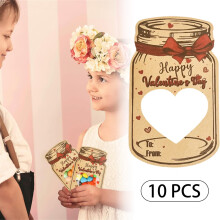 Biglietti di San Valentino per bambini con porta dolcetti in plastica - Confezione da 24