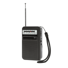 KK67 kézi rádió beépített hangszóróval, SW/AM/FM, fekete