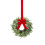 12-pack mini-kerstkransen van 30 cm met rode strik & 2
