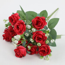Bouquet artificiel de roses blanches et de pivoines pour mariage et décoration intérieure