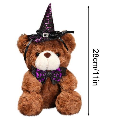 TERGAYEE Λούτρινο παιχνίδι με αρκουδάκι για το Halloween, αρκουδάκι με καπέλο για μαλακή 1