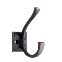Patère porte-manteau/chapeau en bronze avec reflets cuivrés (unité)