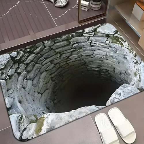 3D Endless Abyss dørmåtte skridsikker 40x60cm