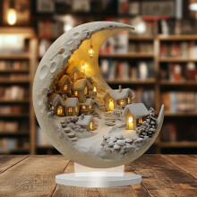 Lunárny Nový rok Svetelná Mesiac Ornament8 palcov
