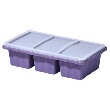 Cubetti di silicone per congelatore con coperchio, dimensioni: 10,2 x 5,5 x 2,3 pollici.