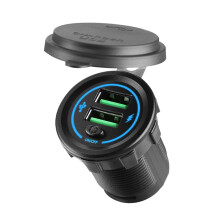 Încărcător auto USB de 36W cu întrerupător și lumină LED pentru 12V/24V