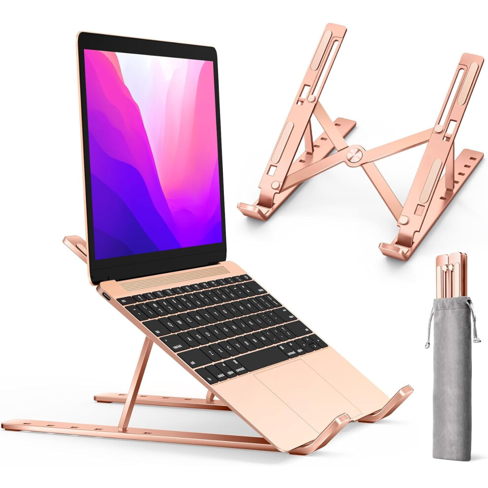 Aluminum Laptop Stand 6-Angle Adjustable For 10-15.6 Inch 939152491667