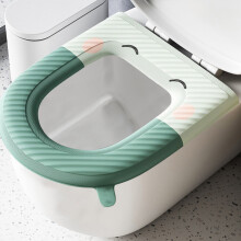 Housse de siège de toilette verte imperméable et lavable