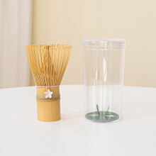 Japonská metla na Matcha s dřevěnou rukojetí