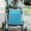 Mesh Stroller Storage Bag Sky-blue Linen Hanger Stacker for Outings 1Pack 4