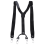 Men's Y-back suspenders with adjustable elastic straps black 1