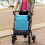 Mesh Stroller Storage Bag Sky-blue Linen Hanger Stacker for Outings 1Pack 6