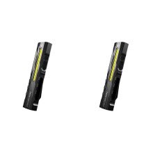 T9PRO Oppladbar LED-lommelykt 1500Lm 2 stk