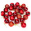 Red Christmas Baubles 30mm, 24-Piece Plastic Ornament Set 4
