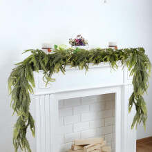Guirlande artificielle de pin de Norfolk, décoration intérieure et extérieure, 3 m