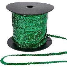6 mm Paillettenband in Meeresgrün, 100 Yards