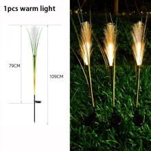 Lampes solaires de jardin en roseau, lampes décoratives d'extérieur à LED sur piquet