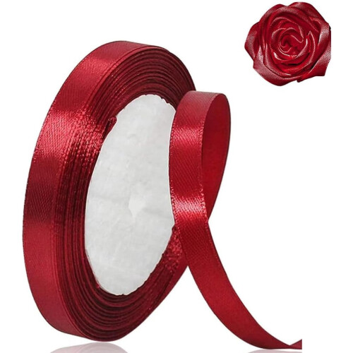 Satinband 1 cm x 25 m – 5 Farben, Polyester-Bastelband