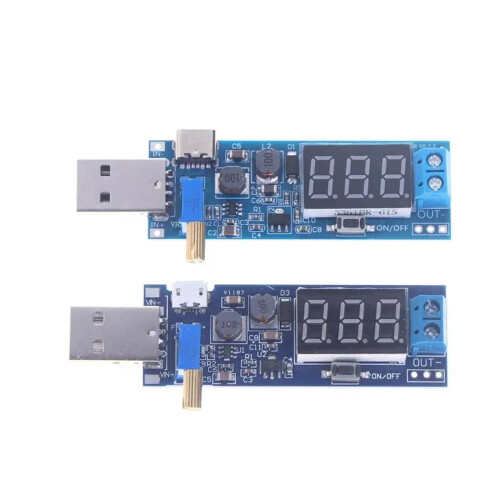 USB DC-DC spanningsregelaarmodule 1,2V–24V instelbaar 2
