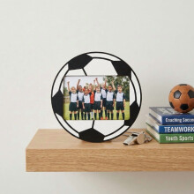 Cadre photo de football en bois 4x6