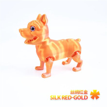 Enfeite de mesa em forma de Pitbull impresso em 3D, animal colorido.
