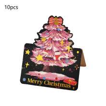 Conjunto de 10 cartões de Natal vintage com estampas secas.