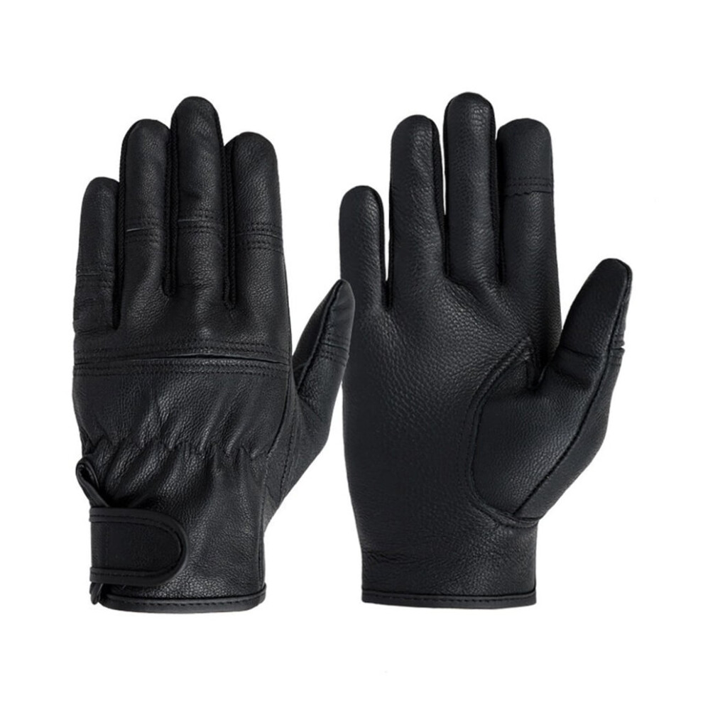 Vintage Leather Touch Gloves Thermal Insulated Black 9058772213365
