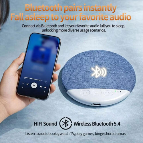 Bluetooth-slaapluidspreker voor gebruik op je kussen met witte ruis-timer 1