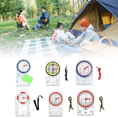 Multifunctional Compasses Navigation Compasses Map Ruler Magnifier Exploring Hiking Map Reading Orienteering Compasses 1
