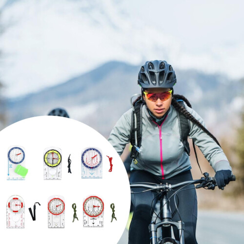 Multifunctional Compasses Navigation Compasses Map Ruler Magnifier Exploring Hiking Map Reading Orienteering Compasses 2