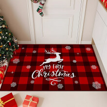 Julebademåtte Skridsikker Absorberende Polyester 60x40cm
