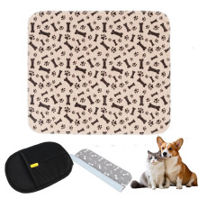 Puppy Pads with Pheromones, Washable Puppy Pee Pads for Dogs Reusable Puppy Pads for Dogs and Cats (with Pet Hair Removal Gloves)