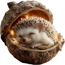 Set di 2 decorazioni a forma di pigna con animali, in acrilico, perfette per la decorazione del bosco.