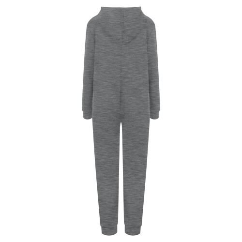 Παιδικό ολόσωμο ριγέ φόρεμα με κουκούλα και επένδυση από φλις, φερμουάρ και 1