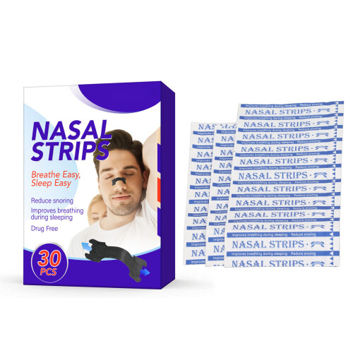 30Pcs Nasal Strips for Snoring, Comfortable Fit, All Skin Types 1