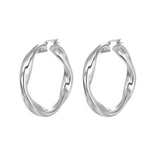 Orecchini a cerchio in argento sterling/placcati in oro con zirconi, leggeri e ipoallergenici, 30–60 mm, adatti anche alle orecchie sensibili.