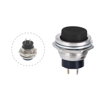 5/20 interrupteurs à bouton-poussoir momentané en métal à 2 broches (marche/arrêt) avec réinitialisation DS-212, boutons électriques, 6