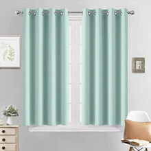 Türkisfarbene Verdunkelungsvorhänge, 52 x 84 Zoll, 2er-Pack, Polyester, Ösen
