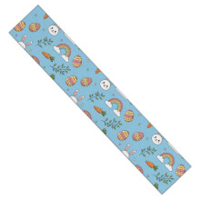 Caminho de mesa em imitação de linho azul arco-íris 35 x 180 cm