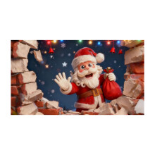 1 pezzo Copertura natalizia per porta da garage, striscione "Merry Xmas & Happy New Year", 2 x 1,5 m, decorazione per interni/esterni/feste,