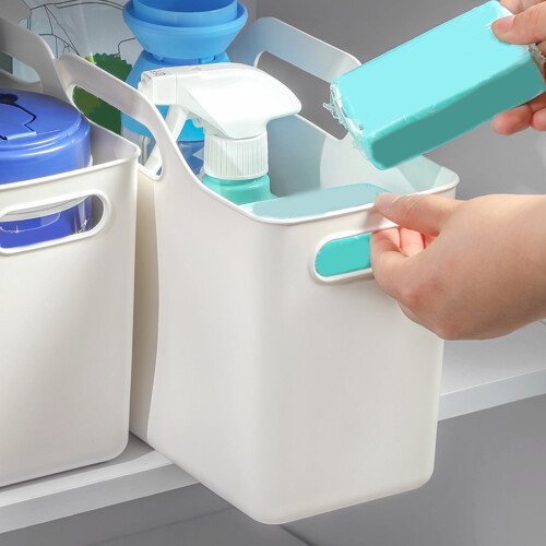 Stackable Transparent Plastic Storage Basket – Waterproof, Dust-Proof, Lightweight, 11.027.874.53in, White 2