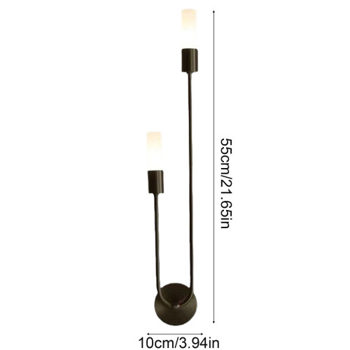 Lampada da parete a LED nera dimmerabile a luce calda a 2 vie 2